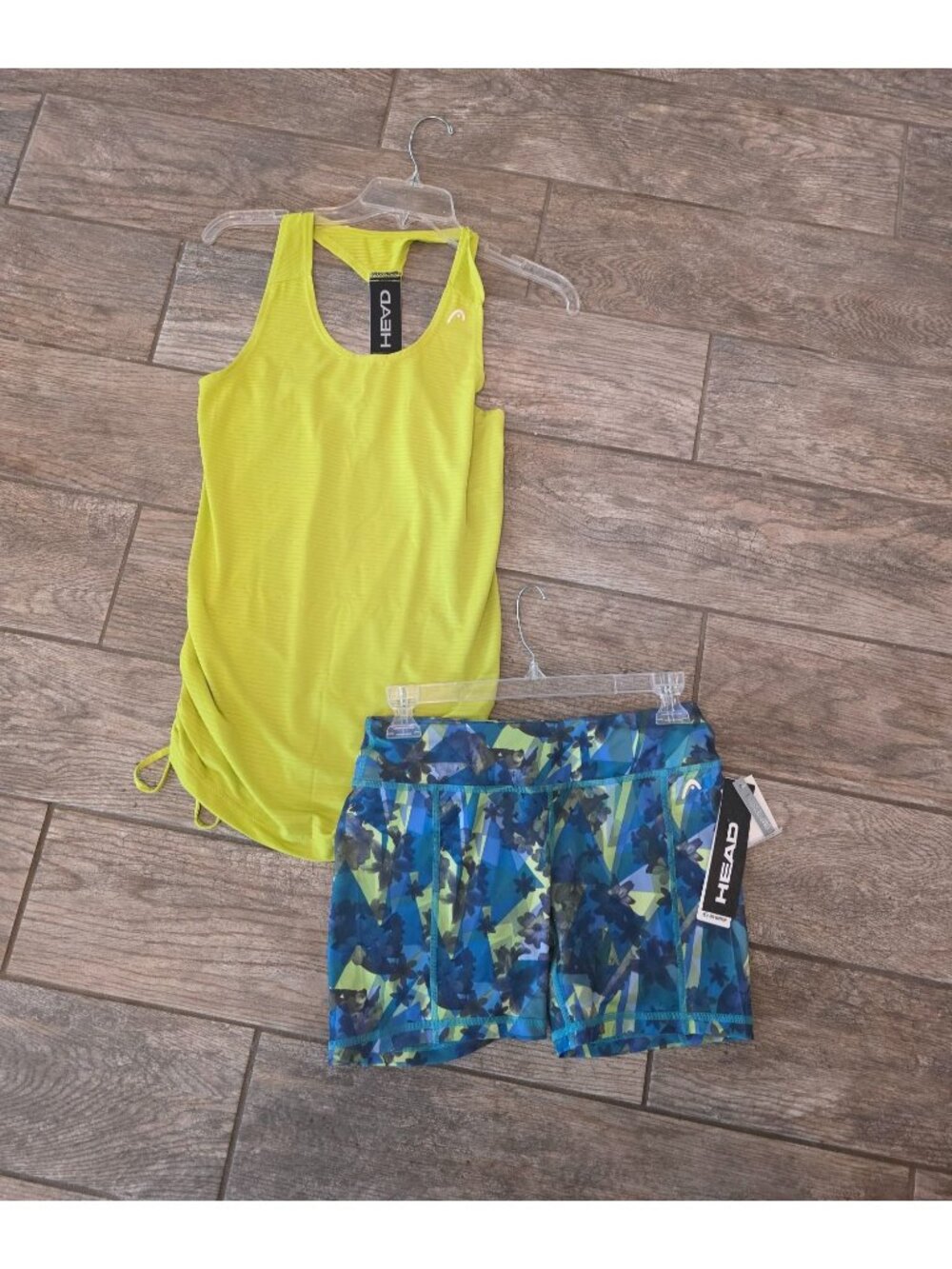 Head Ladies 2 Piece Athletic Compression Performance Shorts Tank Set S NEW